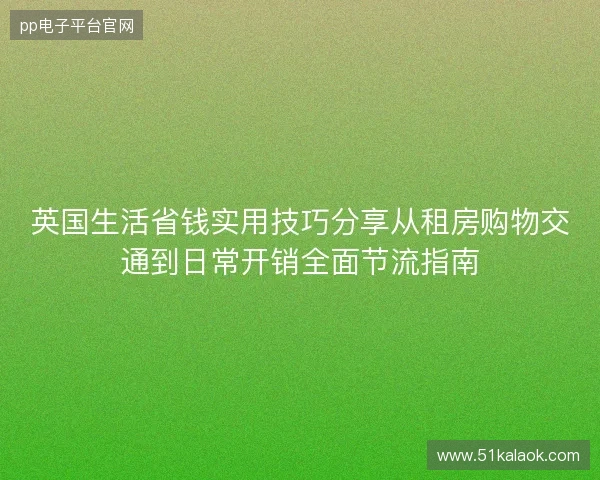 英国生活省钱实用技巧分享从租房购物交通到日常开销全面节流指南